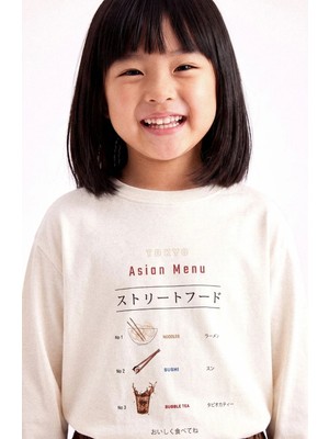 Marvy Asian Menu Baskılı Tişört