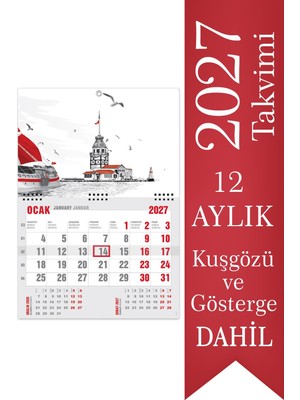 Sticker Art 2027 Ekonomik Gemici Takvimi Denizci Duvar Takvimi 33x47,5 cm