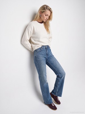 Dilvin 72380 %100 Pamuk Flare Jean