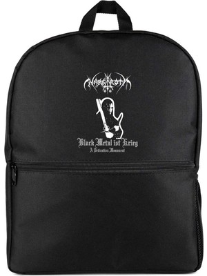 Z zepplin Nargaroth Black Metal Ist Krieg Siyah Sırt Çantası