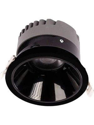 Ack 10W Siva Alti Yuvarlak Downlight Siyah 4000K AD10-01111