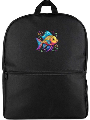 Z zepplin Colorful Fish Siyah Sırt Çantası