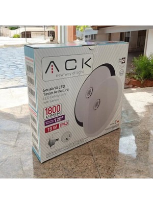 Ack 18W 6500K Sensorlu LED Tavan Armaturu AC17-00130