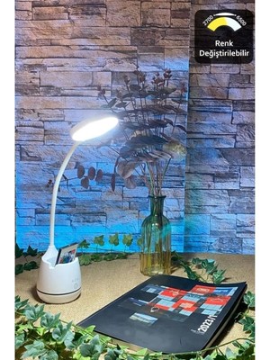 Ack Sarjli Dokunmatik Dimli Beyaz Gövde LED Masa Lambasi 2,5W IP20 AF11-10014