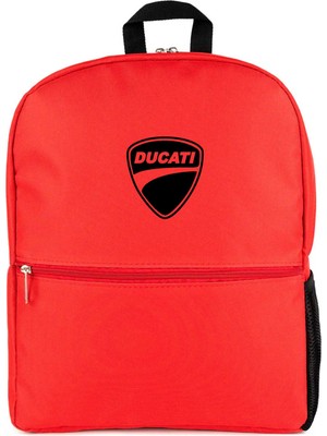 Z zepplin Ducati Scrambler Logo Kırmızı Sırt Çantası