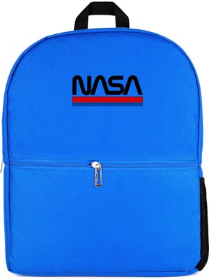 Z zepplin Nasa Red Blue Sırt Çantası Mavi