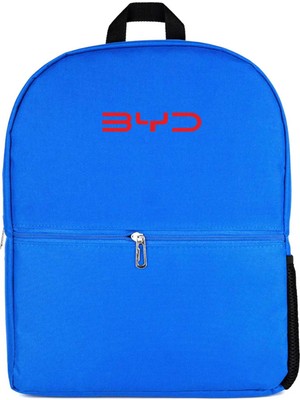 Z zepplin BYD Logo Text Red Mavi Sırt Çantası