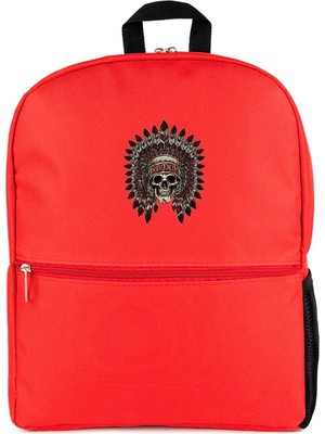 Z zepplin Kızıldereli Skull Apache Kırmızı Sırt Çantası