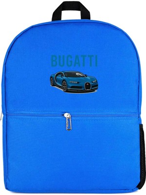 Z zepplin Bugatti Blue Sport Car Mavi Sırt Çantası