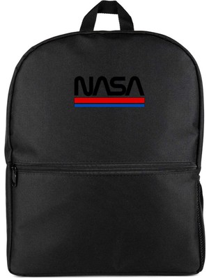 Z zepplin Nasa Red Blue Sırt Çantası Siyah