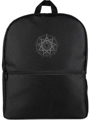 Z zepplin Slipknot Pentagram Symboll Sırt Çantası Siyah
