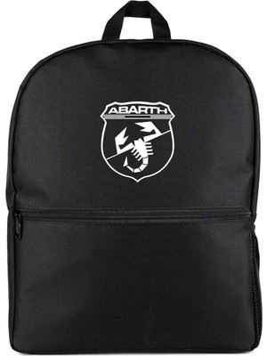 Z zepplin Abarth White Logo Siyah Sırt Çantası