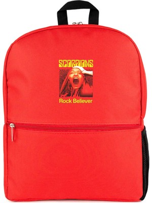 Z zepplin Scorpions Rock Believer Kırmızı Sırt Çantası