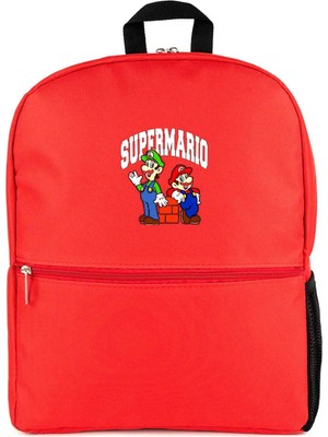 Z zepplin Süper Mario Kırmızı Sırt Çantası