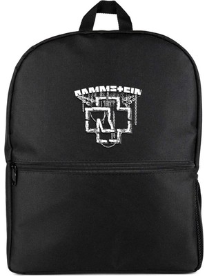 Z zepplin Rammstein Chain Logo Siyah Sırt Çantası