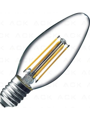 Ack 4W 220-240V E14 6500K C35 LED Flamanli Ampul AA36-00413