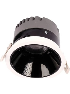 Ack 10W Siva Alti Yuvarlak Downlight Beyaz 6500K AD10-01130