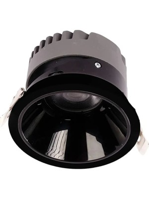 Ack 10W Siva Alti Yuvarlak Downlight Siyah 6500K AD10-01131