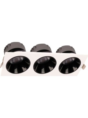 Ack 3X10W Siva Alti Kare Downlight Beyaz 6500K AD10-01730