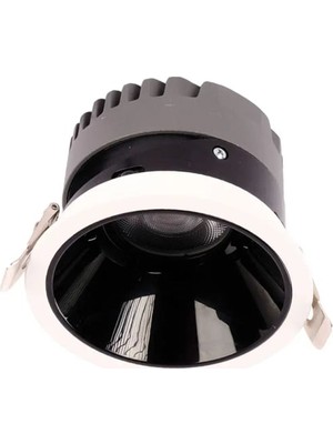 Ack 18W Siva Alti Yuvarlak Downlight Beyaz 3000K AD10-02100