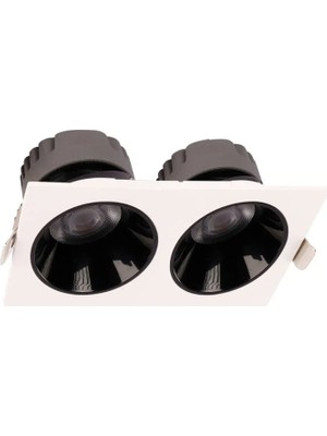 Ack 2X25W Siva Alti Kare Downlight Beyaz 3000K AD10-03600