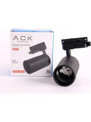 Ack Monofaze Ray Spot GU10 Duylu / Siyah AD30-05021