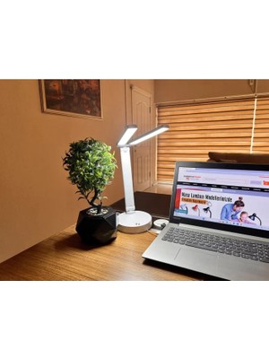 Ack Sarjli Dokunmatik Dimli Beyaz Gövde LED Masa Lambasi 5W IP20 AF11-10018