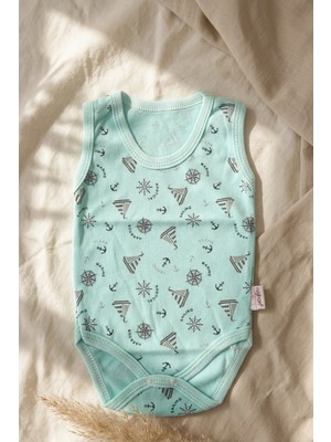 Babydonat Atlas Marine Bebek Body - %100 Pamuklu Kolsuz Denizci Temalı Premium Zıbın