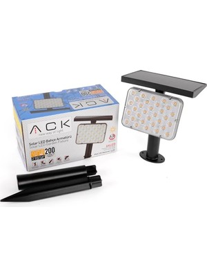 Ack Solar LED Çim Armatürü Kazikli 8W/H Amber AG60-01881