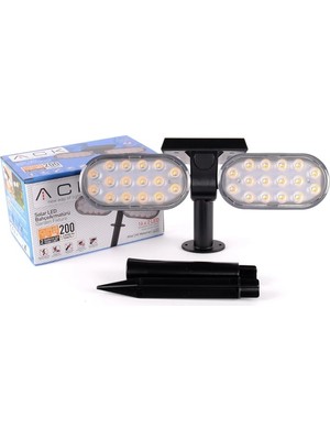 Ack Solar LED Çim Armatürü Kazikli 8W/H 3000K Ikili AG60-02801