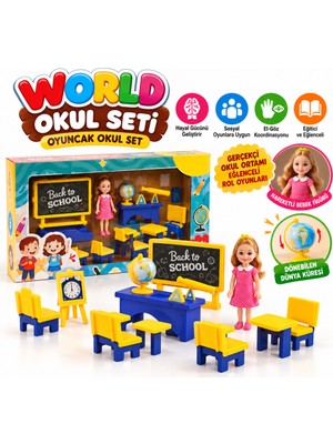 sbodurhome ENF-39186 World Okul Seti Oyuncak Okul Set