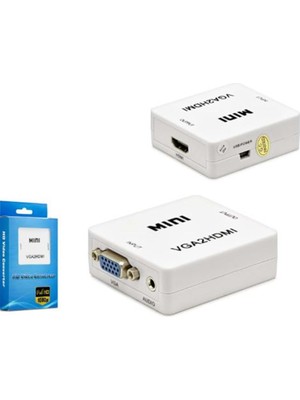 Hadron HDX1283 Hd Vıdeo Convertor VGA (In) To HDMI (Out) Beyaz