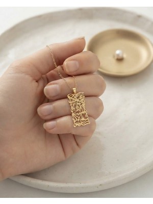 Papatya Silver 925 Ayar Gümüş Ayetel Kürsi Dualı Kolye.rose.gold.rodaj Renk Seçeneği