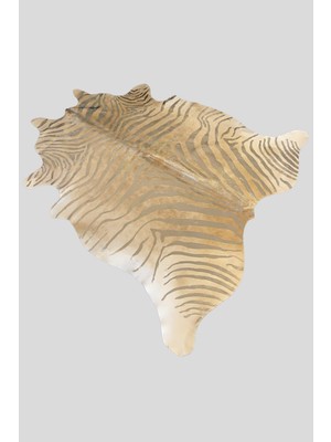 Nuance Atelier Home Hakiki Dana Post Halı - Varak Zebra Desen - 205 x 220 cm