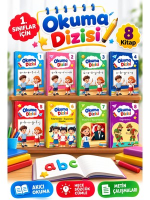 1. Sınıf ANETİL ilk Okuma Dizisi (8 Kitap)