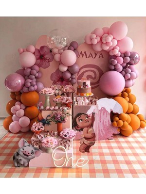 Pazariz Makaron Pembe Yaban Çileği ve Şeftali Balon Zinciri 100 Adet