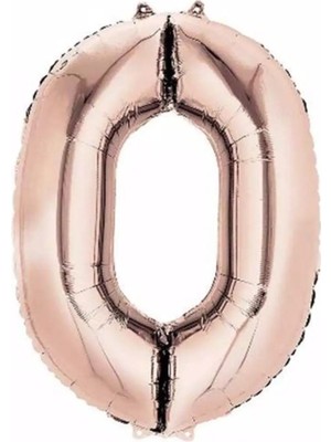 Pazariz 0 Rakam Rose Folyo Balon 100 cm