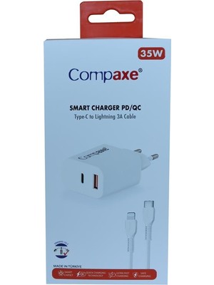 Compaxe CTA-350TI 35W 5V 3A Pd/qc+ Type-C To Lightning Şarj Kablosu