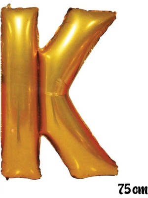 Pazariz 75 cm K Harfi Folyo Balon Altın