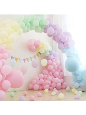 Pazariz Balon Set Makaron (2 Adet 7 Li Balon Standı + 100 Makaron Renkler Balon + 5 Metre Balon Zinciri )