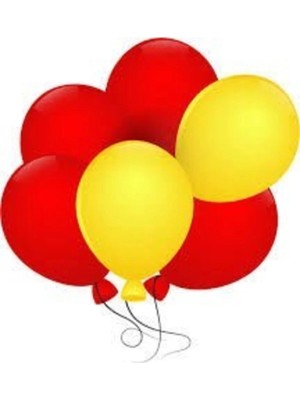 Pazariz 50 Adet Metalik Sedefli Uçan Balon Sarı - Kırmızı Karışık Balon