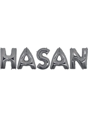 Pazariz Doğum Günü Hasan Gümüş Harf Folyo Balon Set 40CM