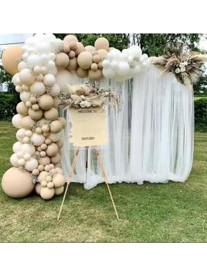 Pazariz Pastel Çöl Kumu Beyaz Deniz Kumu Balon Zinciri 100 Adet