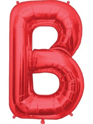 Pazariz B Harf Kırmızı Folyo Balon 40 cm