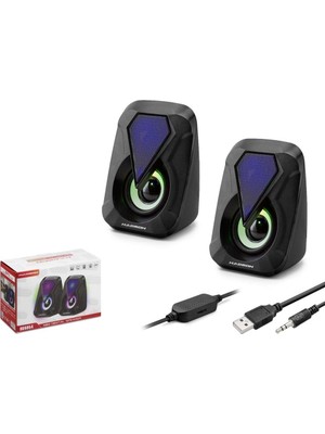 Hadron HD6054 Bilgisayar Speaker 1.1 Ledli Siyah