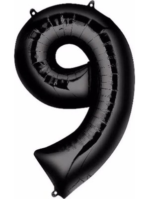 Pazariz 9 Rakam Folyo Balon Siyah 76 cm