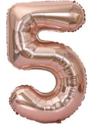 Pazariz 34'' 80 cm Rose Gold Bronze Folyo Rakam Balon 5