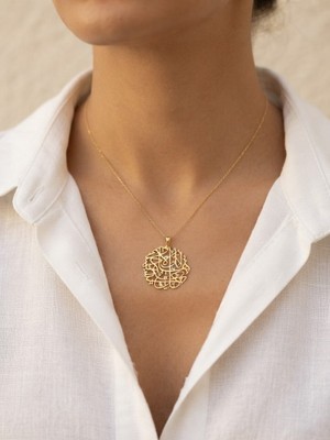 Papatya Silver 925 Ayar Gümüş Nazar Duası Kolye.rose.gold.rodaj Renk Seçeneği
