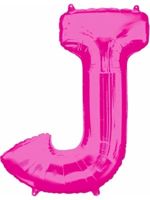 Pazariz 1 Metre Pembe J Harfi Folyo Harf Balon Pembe Folyo Balon Uçan Balona Uygun Folyo Balon
