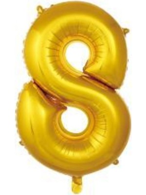 Pazariz Folyo Rakam Balon 76 cm Altın 8